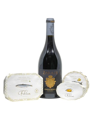 Trío Marino con vino Zárate Espadeiro - Vinos Packs Conservas y Vino de Bodegas Raventós i Blanc - 1